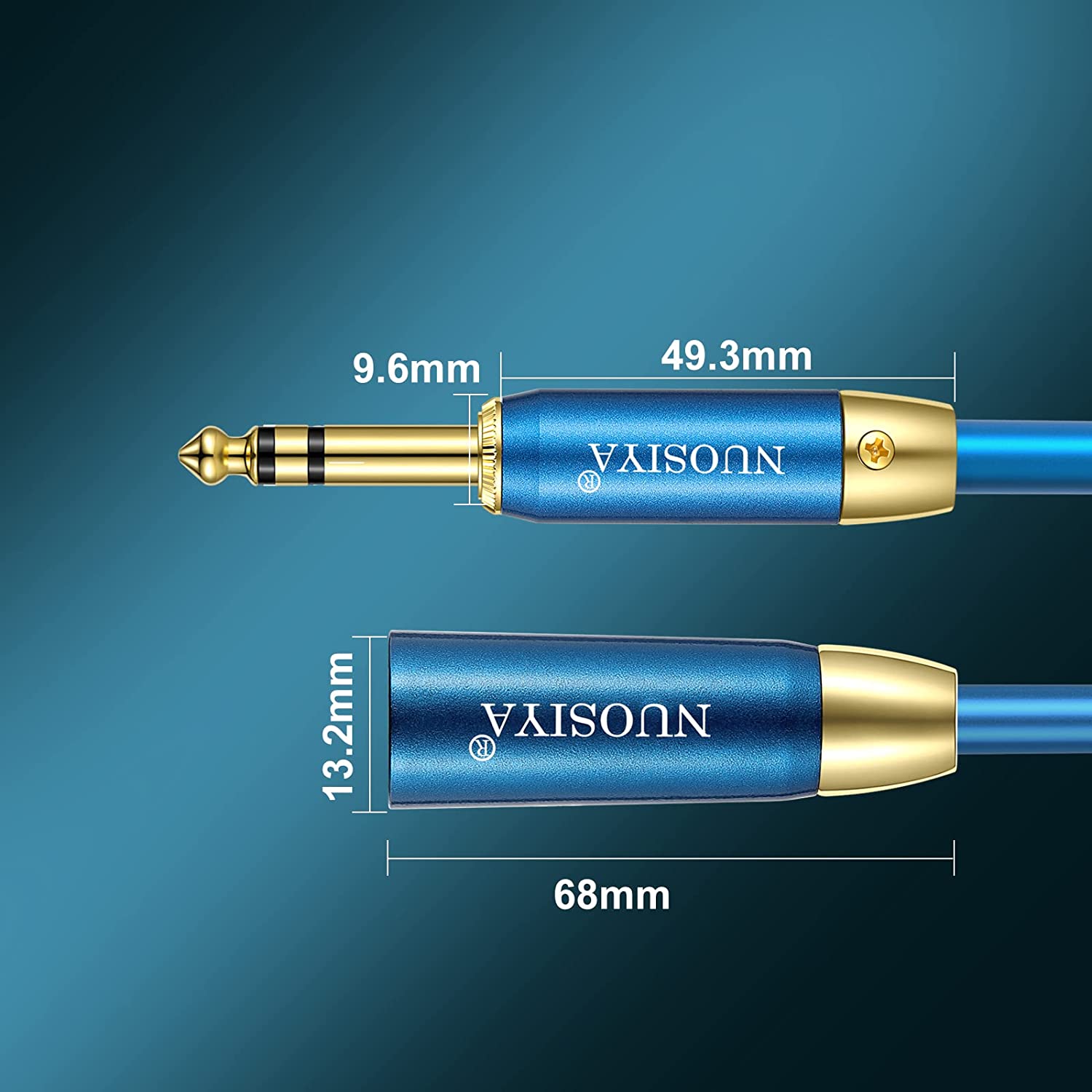 1/4 Inch TRS to XLR Male Cable 6.35mm Balanced Quarter Inch to XLR Microphone Cord Professional Audio Cable for Mixer Amplifier
